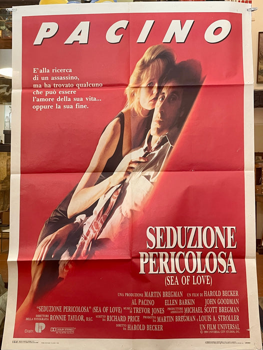 Manifesto "Seduzione pericolosa (Sea of love)" cinema film 2F Pacino 1989