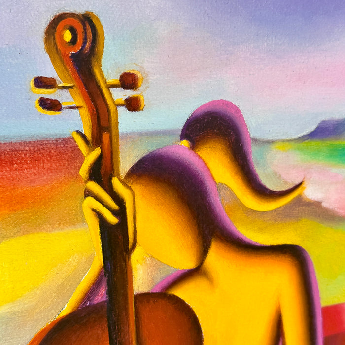 Mark Kostabi – “Senza titolo - Donna con violoncello” – fine art giclée a piena pagina 2/15 – 2021