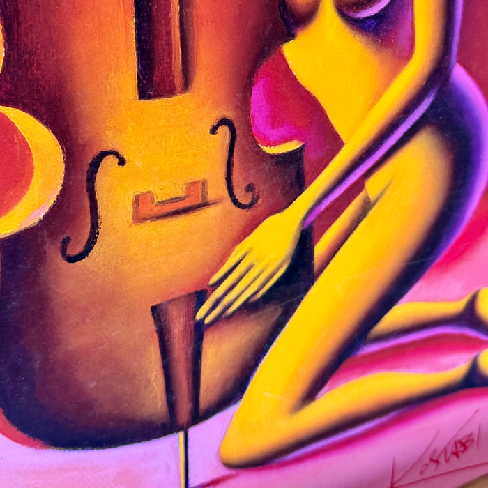 Mark Kostabi – “Senza titolo - Donna con violoncello” – fine art giclée a piena pagina 2/15 – 2021