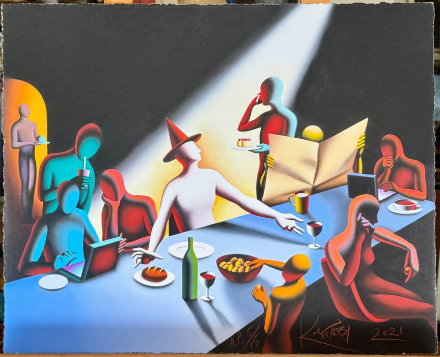 Mark Kostabi – “New Religion” – fine art giclée a piena pagina 5/15 – 2021