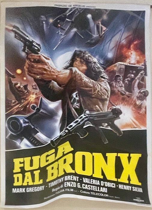 Manifesto "Fuga dal Bronx" cinema film 2F Fulvia film 1983