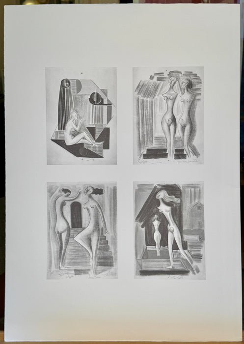 Mario Tozzi – “Il Genio della Città - Le Incompiute - Le Ballerine - Mayvonne” – cartella con 4 litografie – 1979