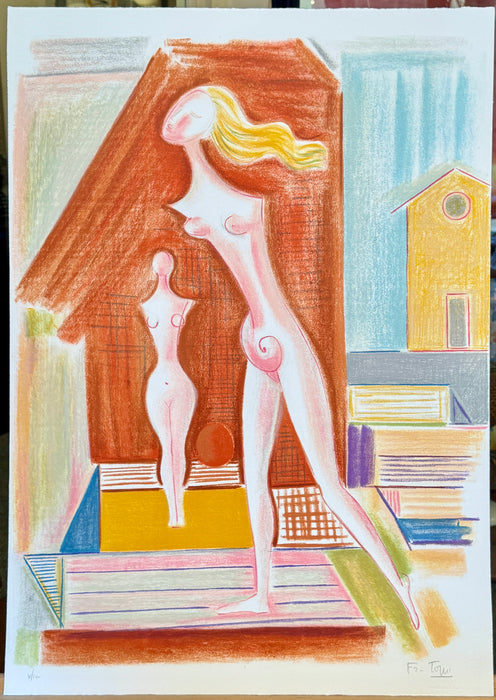 Mario Tozzi – “Il Genio della Città - Le Incompiute - Le Ballerine - Mayvonne” – cartella con 4 litografie – 1979
