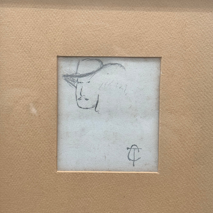 Tranquillo Cremona - "Tre bozzetti" - matita su carta - metà XIX sec.