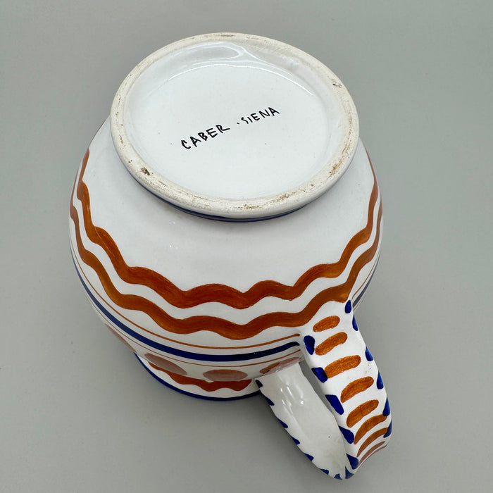 Brocca Contrada del Leocorno Cena dei Barbareschi ceramiche Caber Siena 1972
