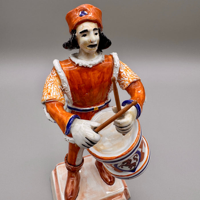 Scultura Tamburino Contrada del Leocorno ceramiche Bonci Siena vittoria 1980