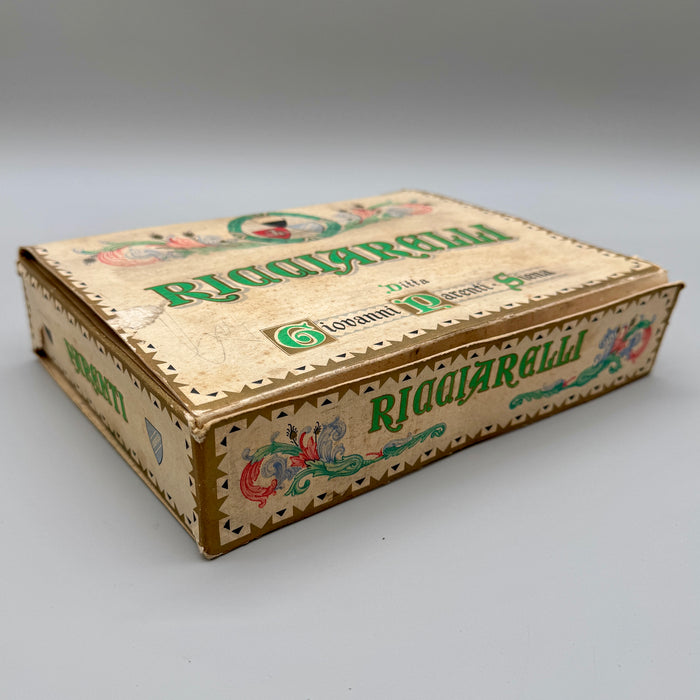 Giovanni Parenti Siena ricciarelli scatola cartone pubblicitaria 1910 ca
