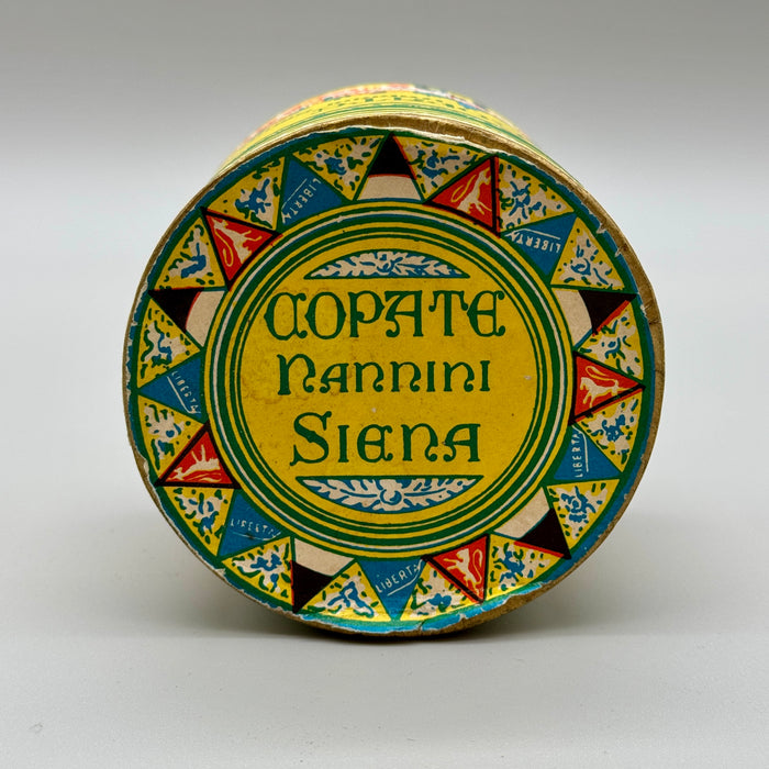 Nannini Siena copate scatola cartone pubblicitaria 1950 ca