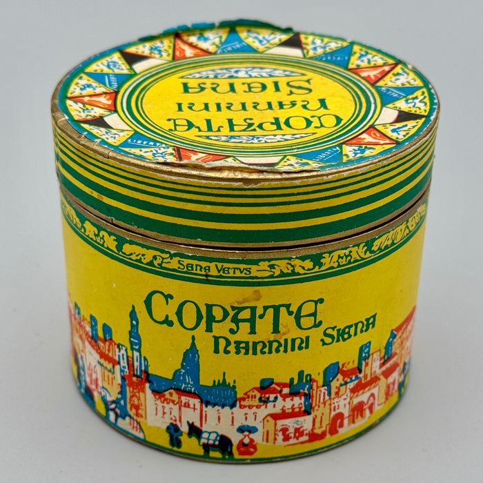Nannini Siena copate scatola cartone pubblicitaria 1950 ca