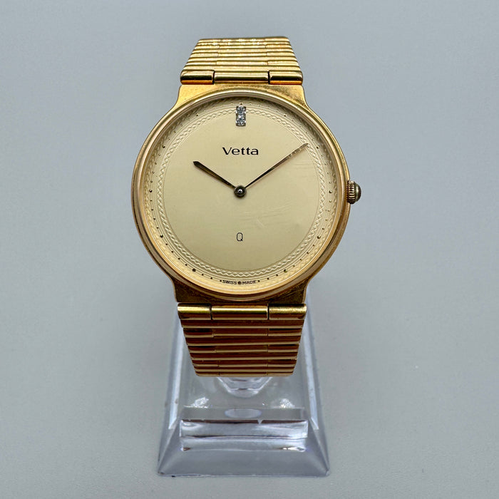 Vetta ref. 390129 orologio da polso placcato oro quarzo 31 mm 1987