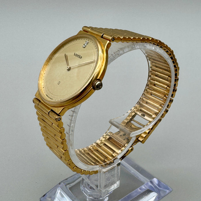 Vetta ref. 390129 orologio da polso placcato oro quarzo 31 mm 1987