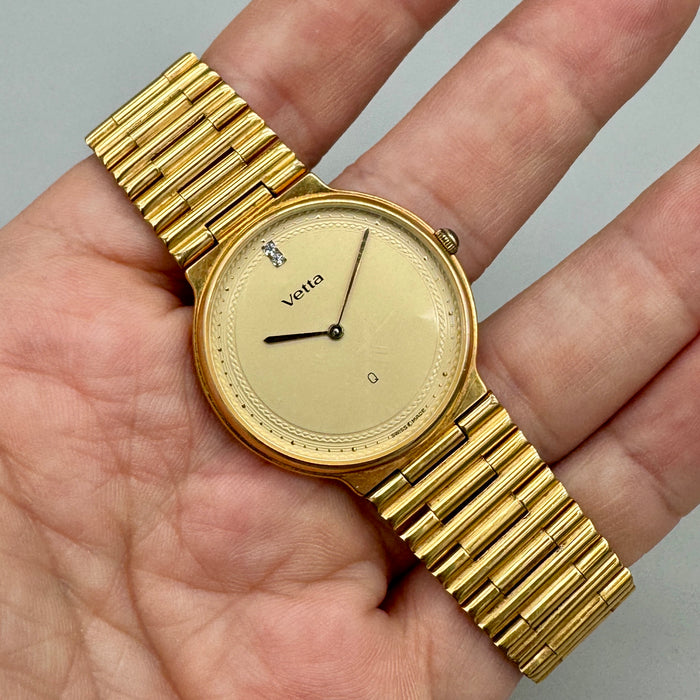 Vetta ref. 390129 orologio da polso placcato oro quarzo 31 mm 1987