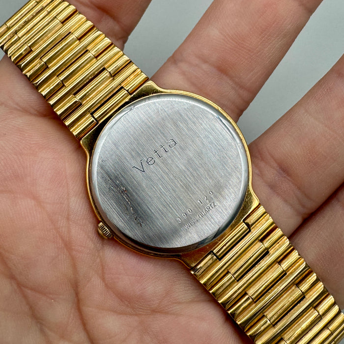 Vetta ref. 390129 orologio da polso placcato oro quarzo 31 mm 1987