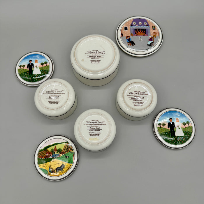 Villeroy & Boch Naif lotto 4 scatole porcellana Luxembourg 2000 ca