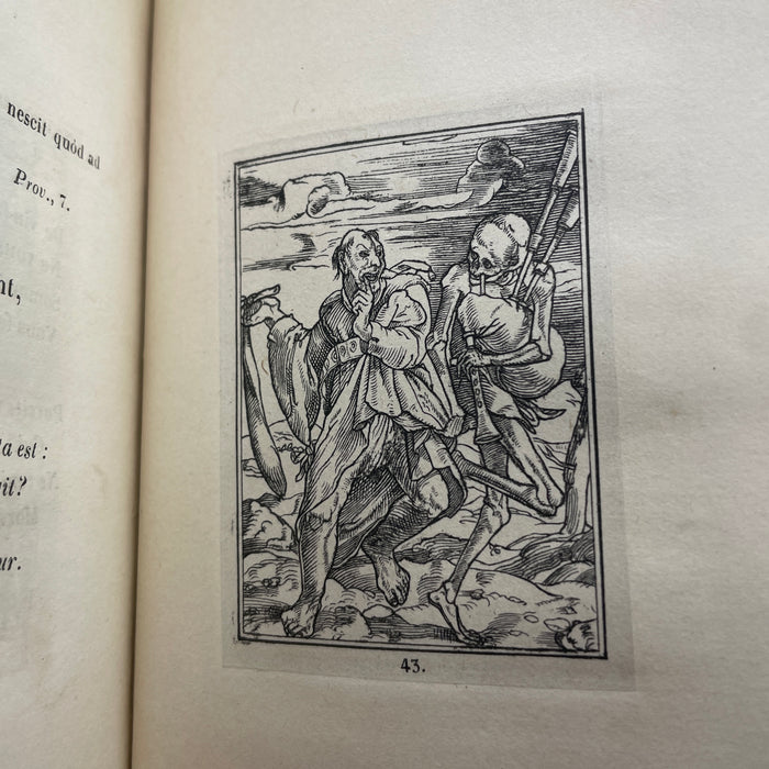 Libro "La Danse des Morts" Par Hans Holbein Paris completo delle tavole 1842