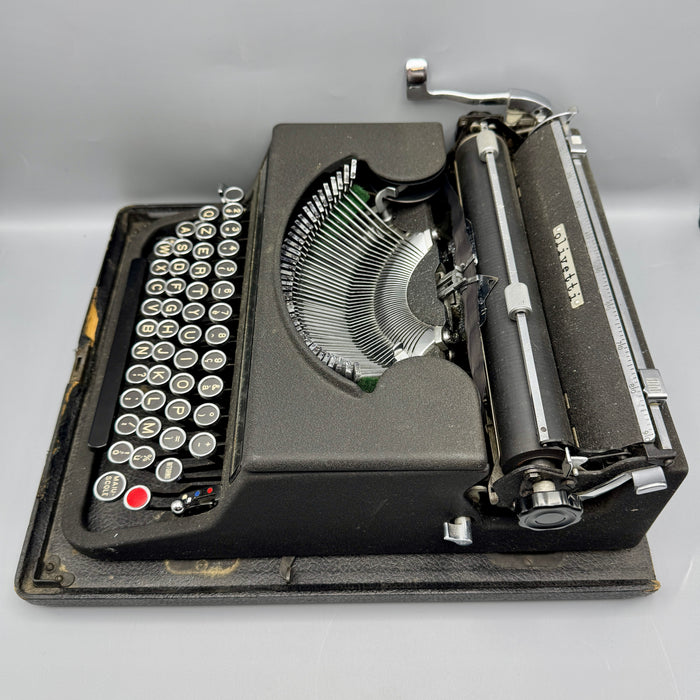 Olivetti Studio 42 funzionante macchina scrivere con custodia rigida colore nero 1930 ca