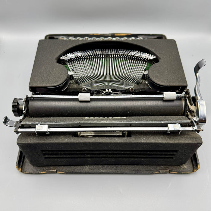 Olivetti Studio 42 funzionante macchina scrivere con custodia rigida colore nero 1930 ca