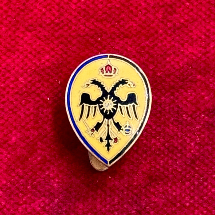 Distintivo Nobile Contrada dell' Aquila Palio Siena ordinario smaltato 1940 ca