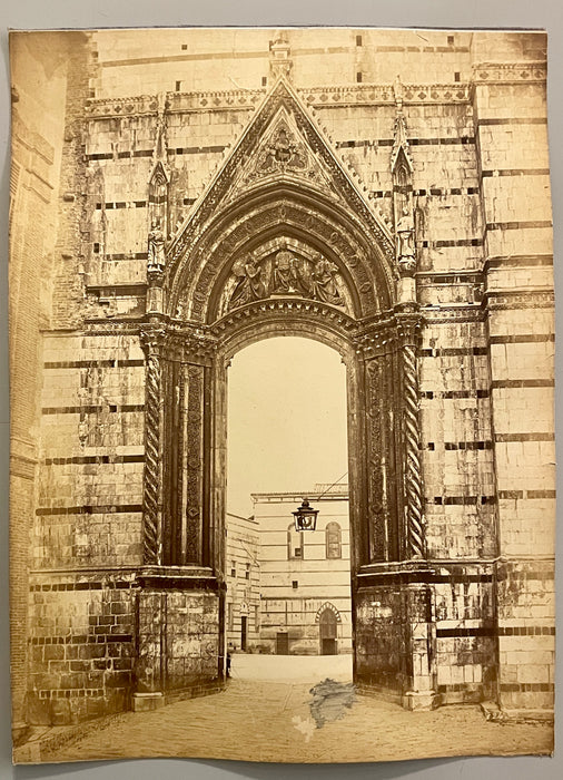 Siena Porta Grande Cattedrale Duomo foto albumina originale fine XIX sec. (2)