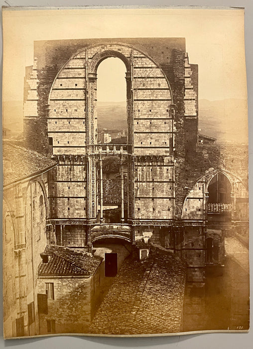 Siena Facciatone Duomo Nuovo foto albumina originale fine XIX sec. Alinari