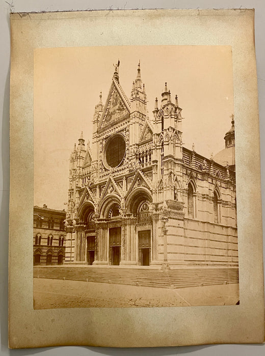 Siena Facciata Duomo foto albumina originale fine XIX sec.