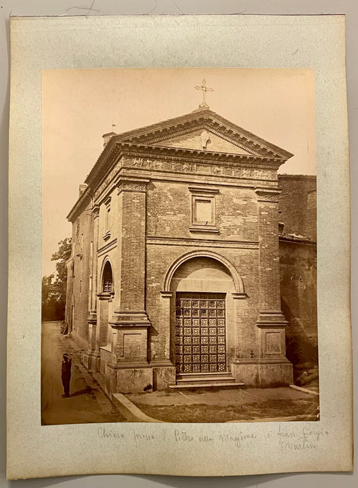 Siena Chiesa Palazzo Diavoli foto albumina originale fine XIX sec.