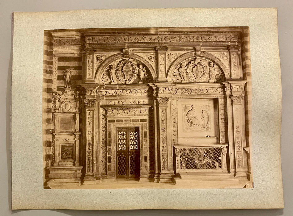 Siena Libreria Piccolomini Duomo foto albumina originale fine XIX sec.