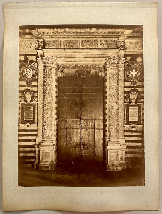 Siena interno controfacciata Duomo foto albumina originale fine XIX sec.