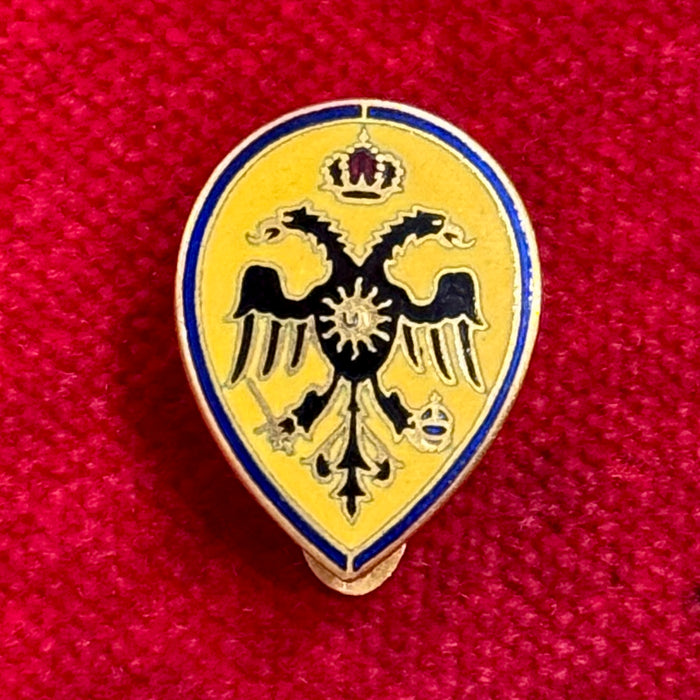 Distintivo Nobile Contrada dell' Aquila Palio Siena ordinario smaltato 1940 ca