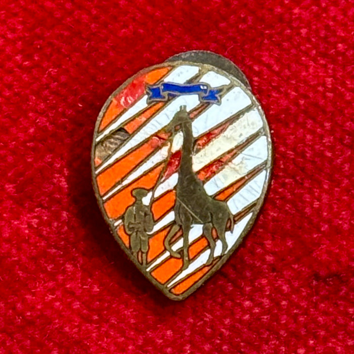 Distintivo Imperiale Contrada della Giraffa Palio Siena ordinario smaltato 1940 ca