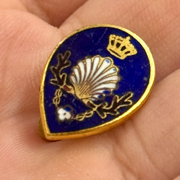 Distintivo Nobile Contrada del Nicchio Palio Siena ordinario smaltato 1955