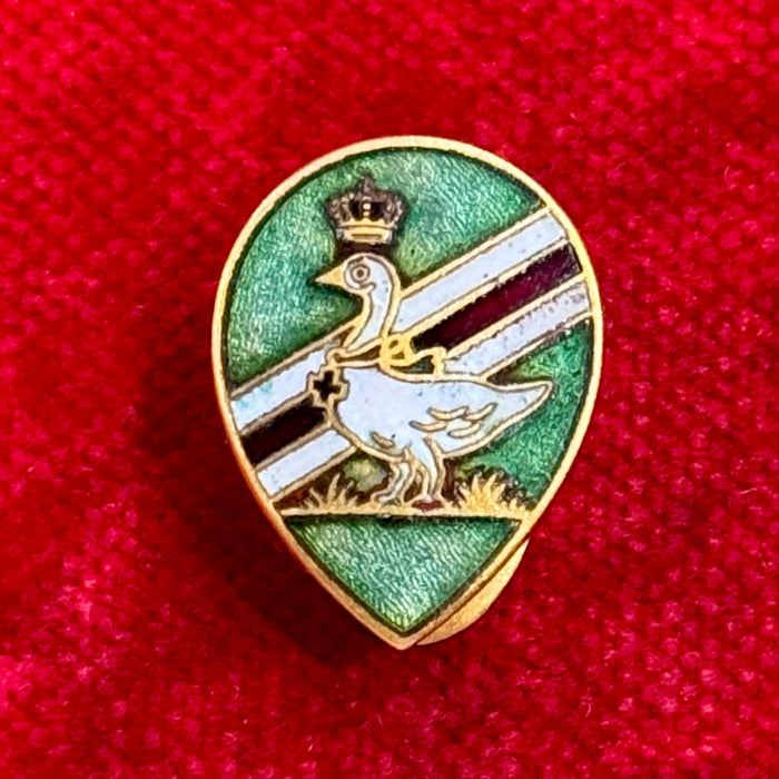 Distintivo Nobile Contrada dell' Oca Palio Siena ordinario smaltato 1970 ca