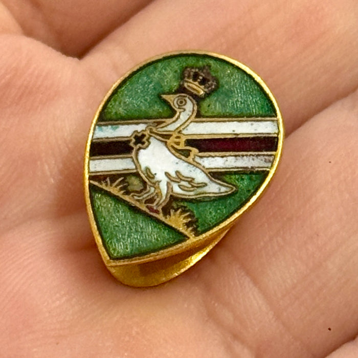 Distintivo Nobile Contrada dell' Oca Palio Siena ordinario smaltato 1970 ca