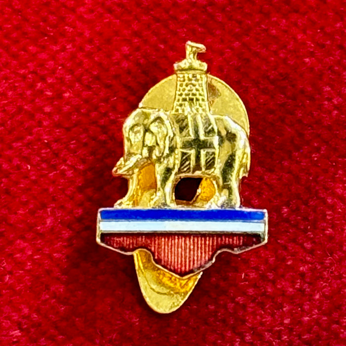 Distintivo Contrada della Torre Siena ordinario smaltato 1950 ca