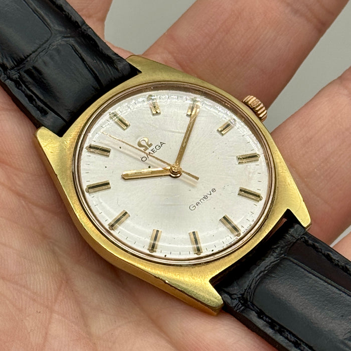 Omega Genève ref. 135.041 orologio carica manuale cal. 601 placcato oro 1969