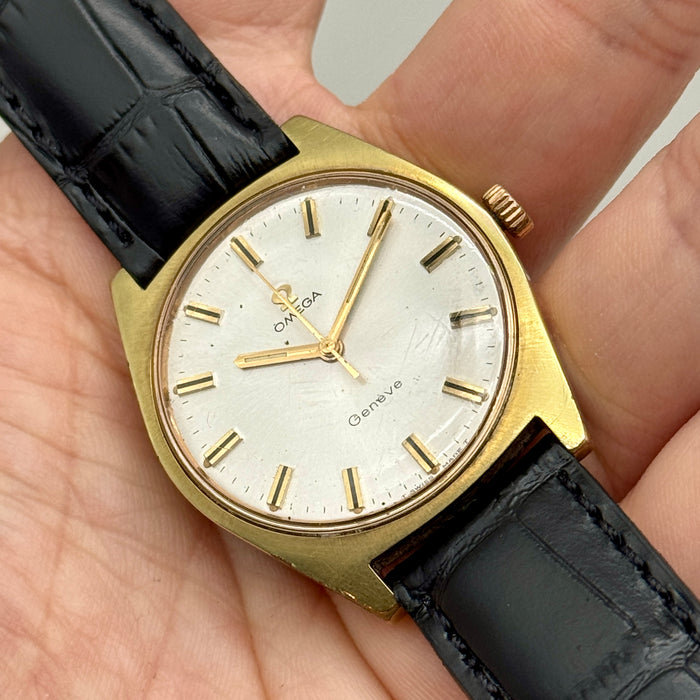 Omega Genève ref. 135.041 orologio carica manuale cal. 601 placcato oro 1969