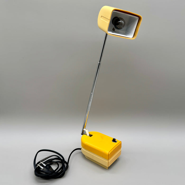 Lampada Eichhoff Fagerhults telescopica da tavolo vintage design giallo 1970 ca