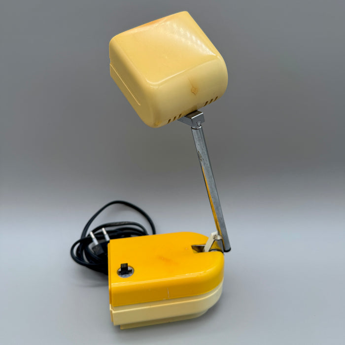 Lampada Eichhoff Fagerhults telescopica da tavolo vintage design giallo 1970 ca