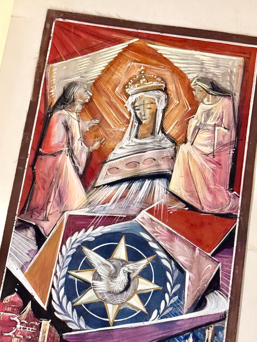 Mireno Celso Ermini – “Bozzetto per Palio Luglio 1967” – tecnica mista su tela – 1967