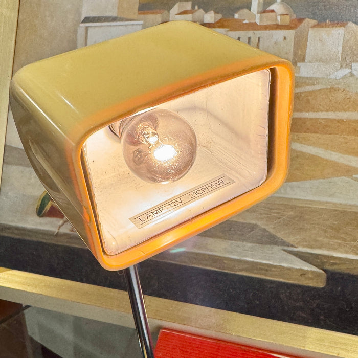 Lampada Eichhoff Fagerhults telescopica da tavolo vintage design giallo 1970 ca