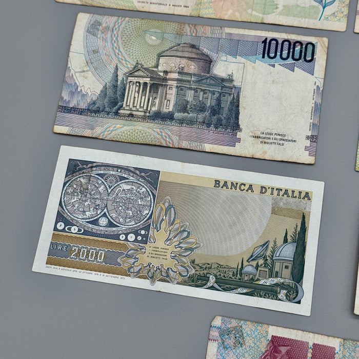 Lotto 7 banconote Repubblica Italiana 100000 50000 lire etc