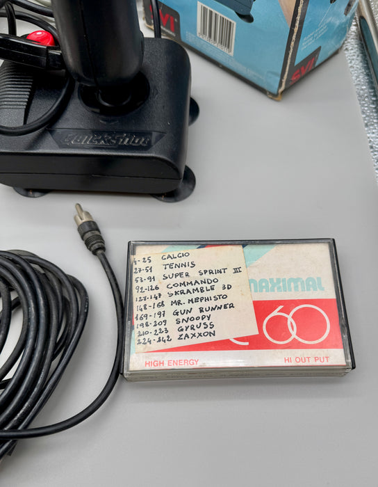 Commodore 64 computer + Datasette + Quick shot 1 joystik funzionante con scatole 1990 ca