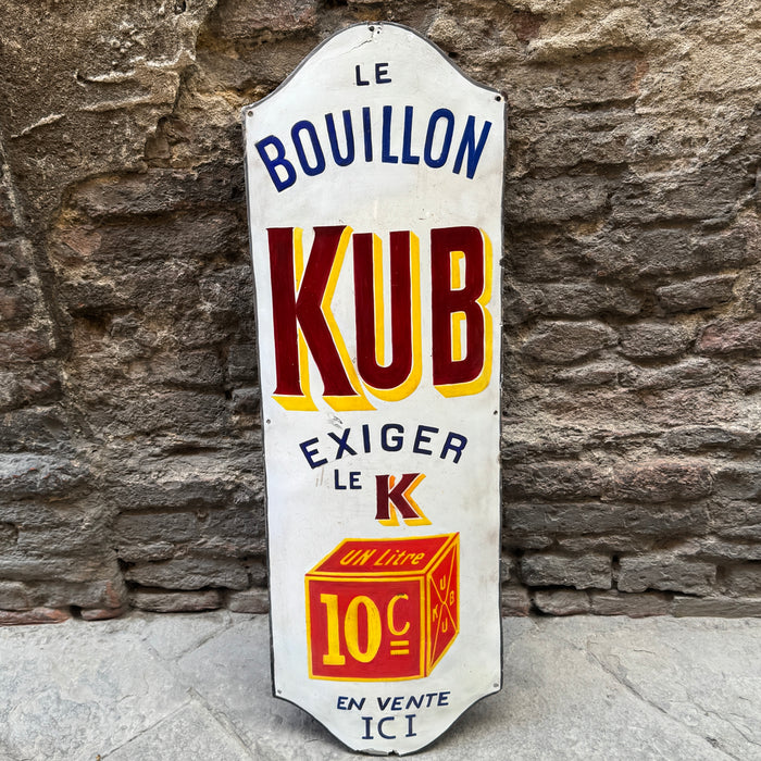 Insegna smaltata Le Bouillon Kub Francia 1950 ca