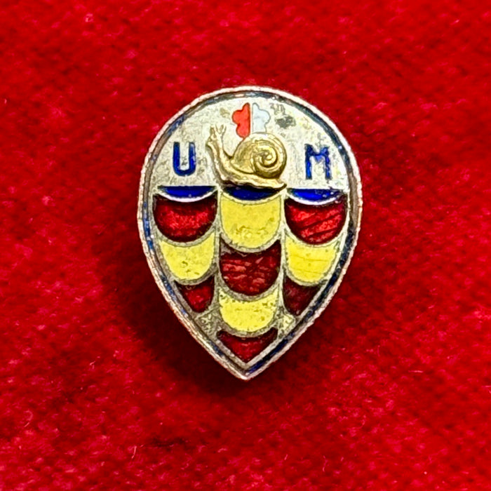 Distintivo Contrada della Chiocciola Palio Siena ordinario smaltato 1950 ca