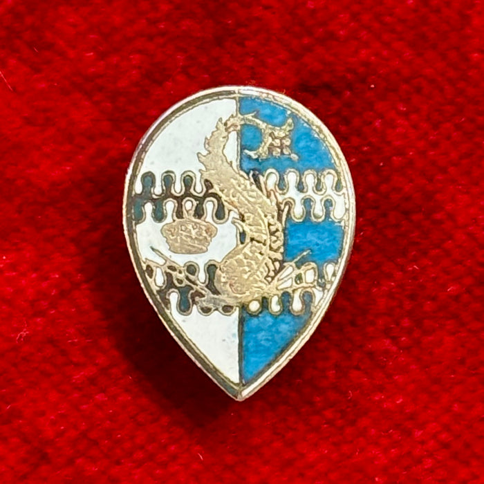 Distintivo Contrada Capitana dell' Onda Palio Siena ordinario smaltato 1961