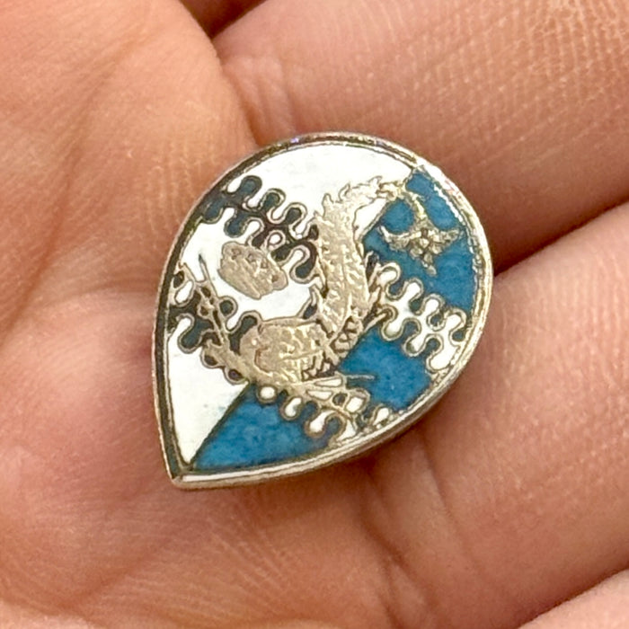 Distintivo Contrada Capitana dell' Onda Palio Siena ordinario smaltato 1961