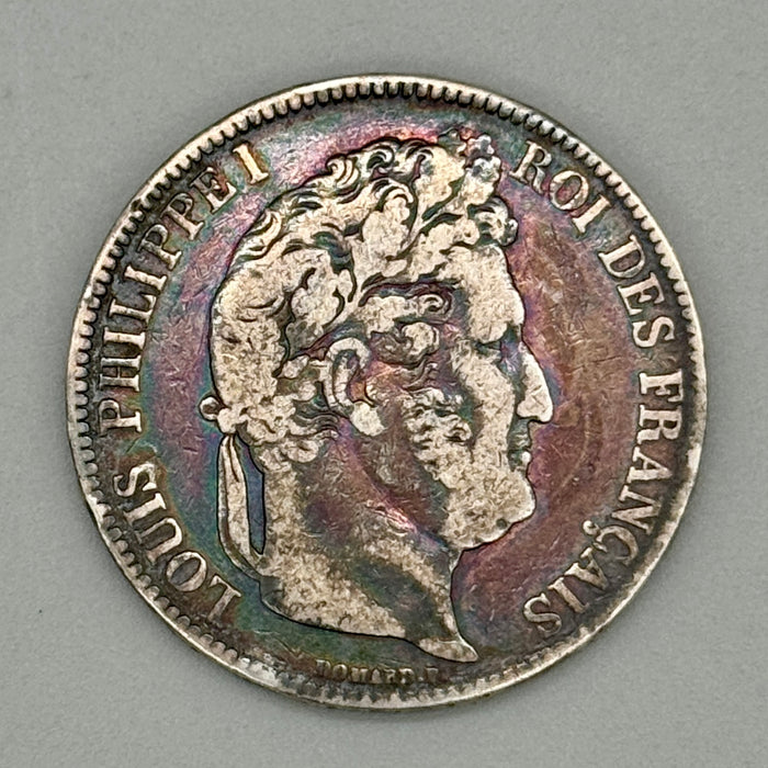 5 Francs moneta argento Louis Philippe I Francia 1838
