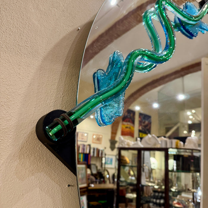 Specchio Morphos design Nanda Vigo vetro Murano 1985