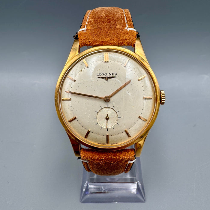 Longines ref. 7597 cal. 370 orologio meccanico oro 18kt 36 mm Swiss 1960