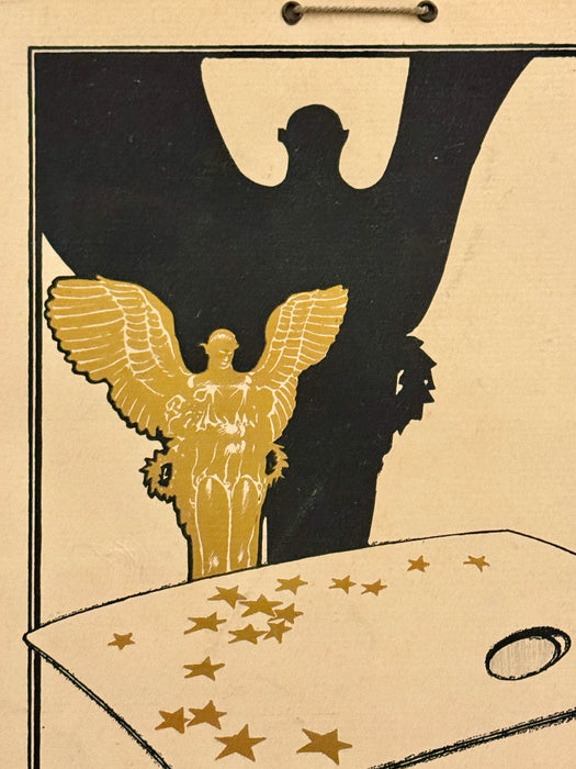 Insegna "Esposizione degli artisti combattenti d'Italia" Milano locandina cartonata 1927